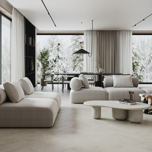 Паркет Quartz Parquet 44-408  Дуб Песочный 400*100*5 мм(1,12 м2.уп)