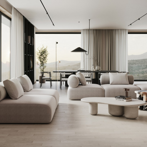 Паркет Quartz Parquet 44-408  Дуб Песочный 400*100*5 мм(1,12 м2.уп)