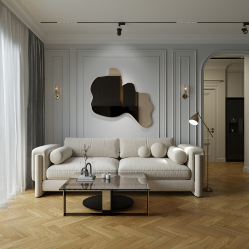 Паркет Quartz Parquet 44-550-62 Вяз Кенигсберг  400*100*5 мм(1,12 м2.уп)
