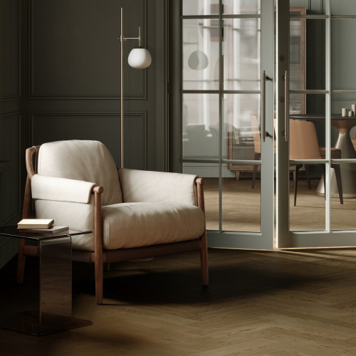 Паркет Quartz Parquet 44-1258-59 Дуб Кедровый Латте 400*100*5 мм(1,12 м2.уп)